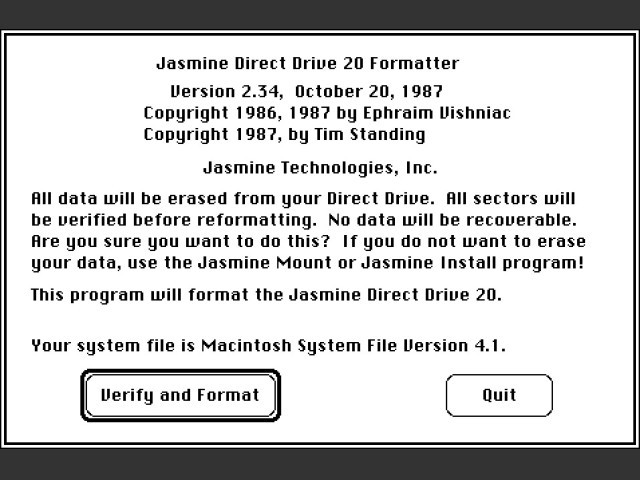 Jasmine Direct Drive 20 Utilities (1987)