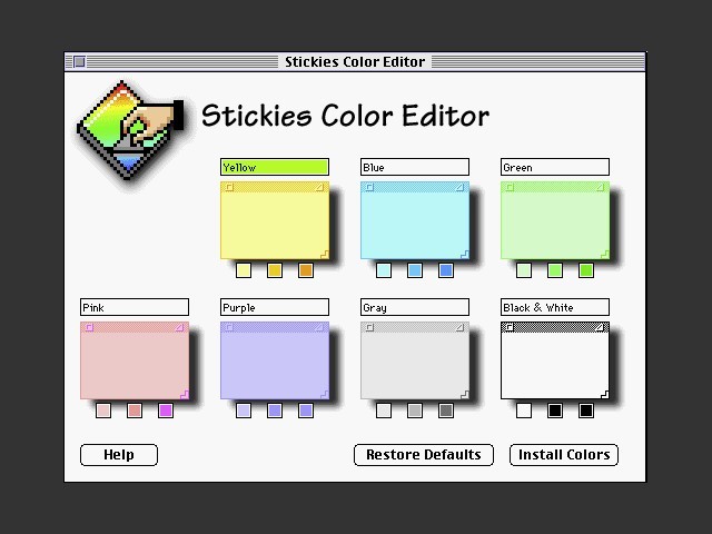 Stickies Color Editor 1.0 (1996)