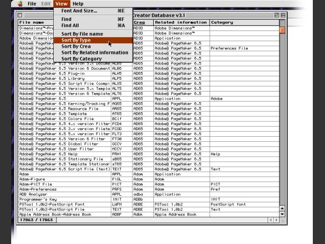 Type/Creator Database (1997)