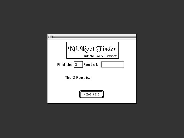 Nth Root Finder (1994)