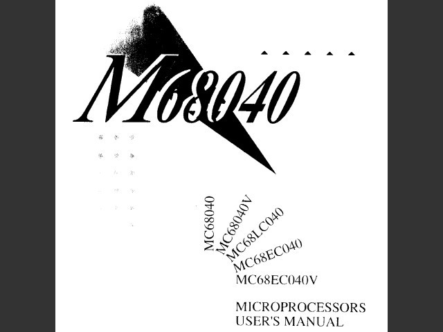 Motorola Freescale 68040 Microprocessors User's Manual (1990)