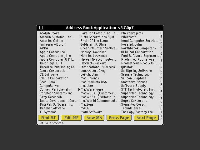 Address Book 3.7.0 (1995)