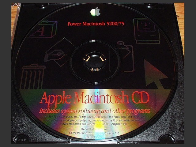 Power Macintosh 5200-75. SSW v7.5.1. Disc v1.0 (CD) (1995)