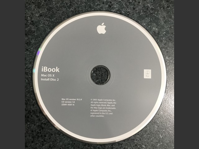 iBook Install Mac OS X 10.2.4 Disc v1.0 2003 (CD) (2003)