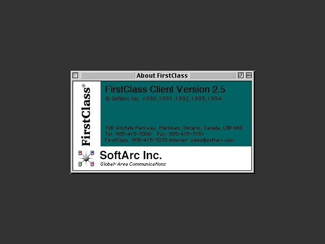 FirstClass 2.5 (Client + Server + Forms Editor) (1994)