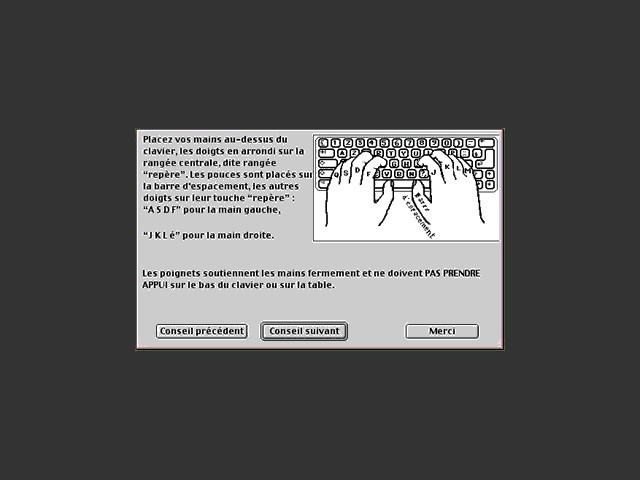 Instructions screen 