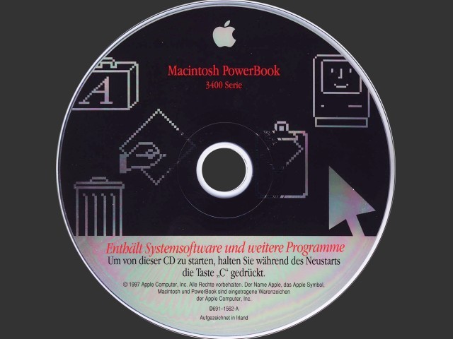 Mac OS 7.6 (PowerBook 3400) (691-1562-A,D) (CD) [de_DE] (1997)