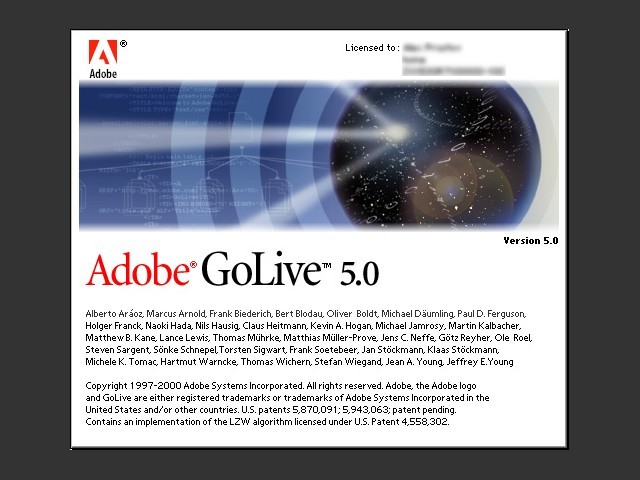 Adobe GoLive 5.0 (2000)