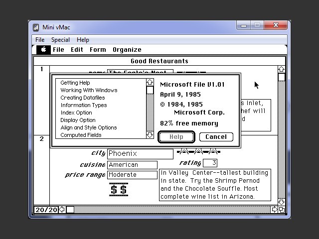 Microsoft File 1.x (1985)