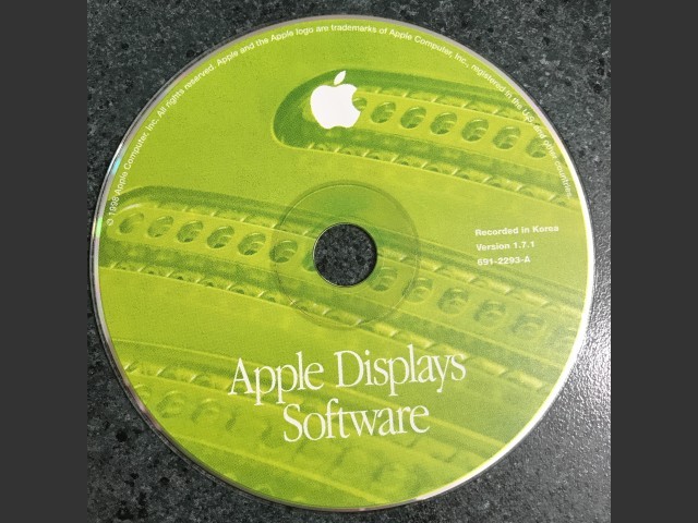 Apple Displays Software 1.7.1 (691-2293-A) (CD) (1998)