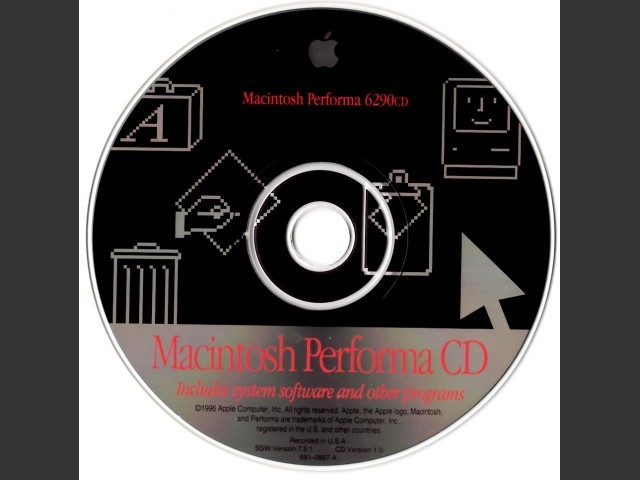 System 7.5.1 (Performa 6290CD) (CD) (1996)