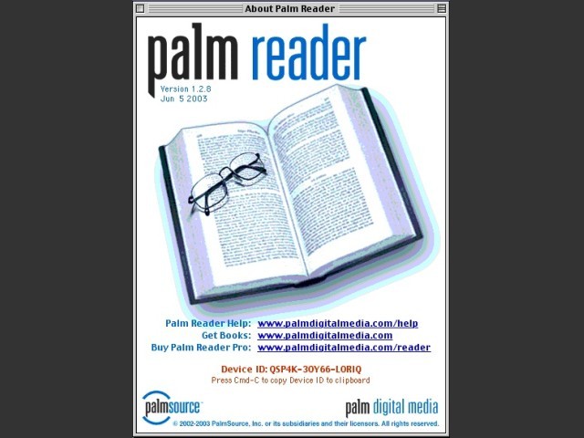 Palm Reader 1.2.8 (2003)