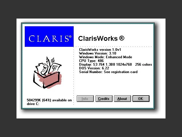 ClarisWorks for Windows 1.0 (1993)