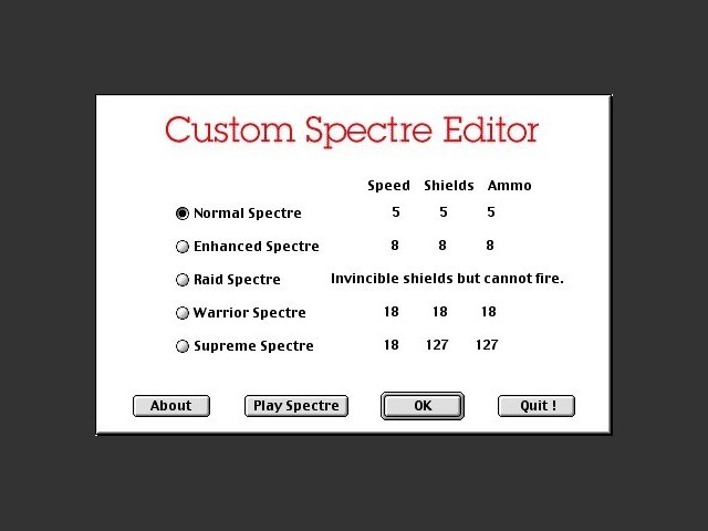 Custom Spectre Editor + Spectre World Editor (1992)