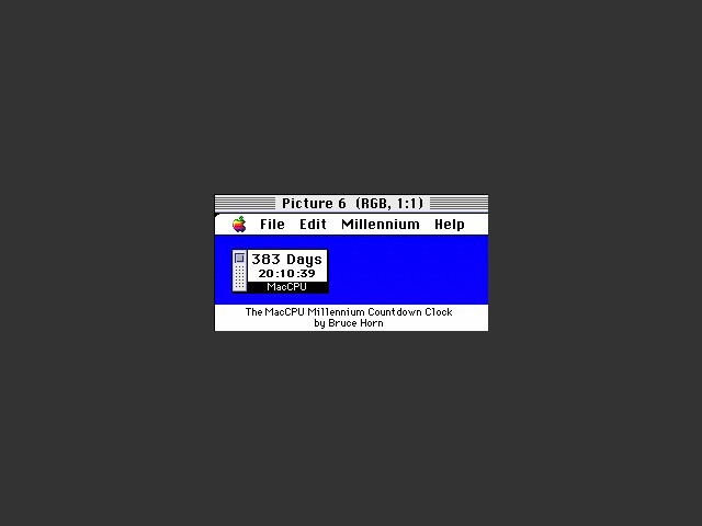 MacCPU Y2K/Millennium Countdown Clock (1999)