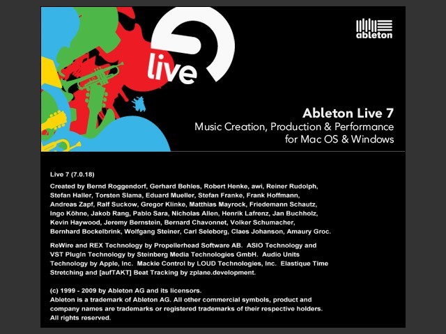 Ableton Live 7.0.18 OSX PowerPC (2009)