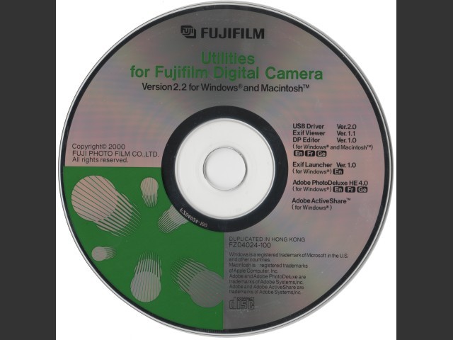 Utilities for Fujifilm Digital Camera (version 2.2) (2000)