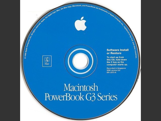 Mac OS 8.6 (PowerBook G3) (691-2373-A) (CD) (1999)