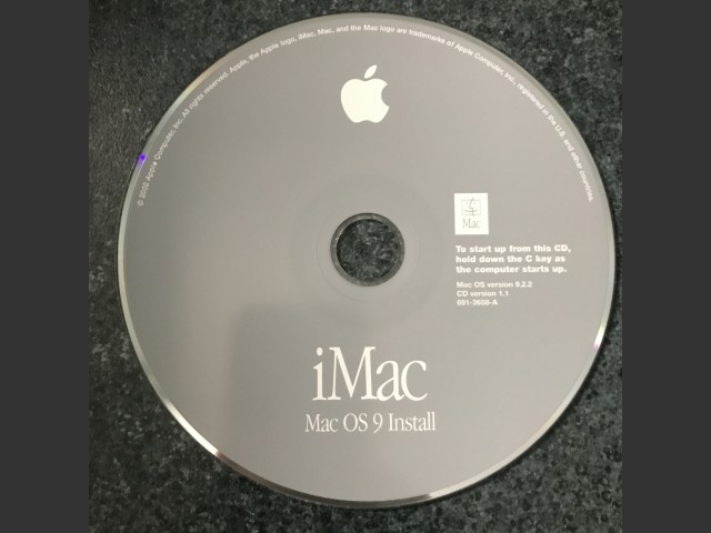 691-3647-A,,iMac. Software Restore (4 CD set) Mac OS v10.1.4, v9.2.2 Disc v1.0 2002 (CD) (2002)