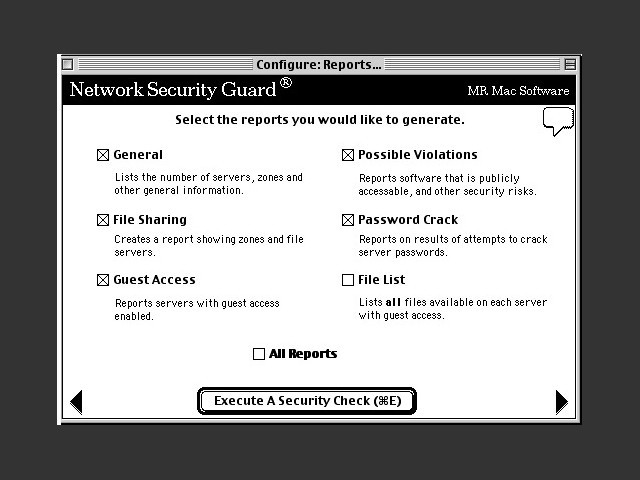 Network Security Guard 3.1 (NSG) for AppleTalk (1995)
