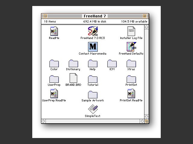 Macromedia FreeHand 7 (RC3) (1996)
