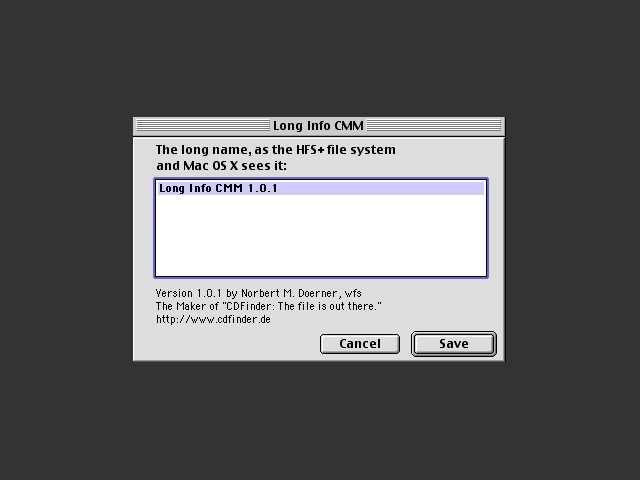 Long Info CMM 1.0.1 (2001)