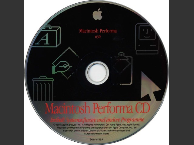 System 7.5.1 (Performa 630) (691-0752-A,D) (CD) [de_DE] (1995)