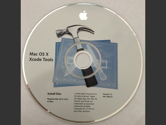 691-5062-A,,Mac OS X Xcode Tools. Install Disc (CD) (2004)