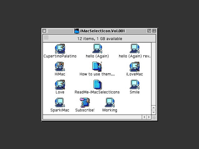 iMacSelectIcon.Vol.001 icons (1998)
