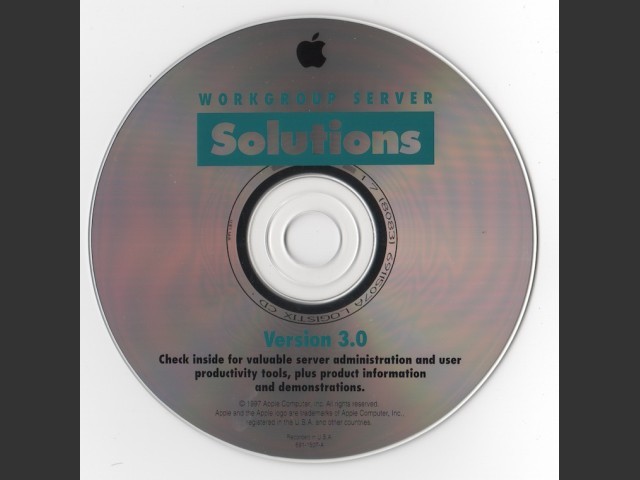 Apple Workgroup Server Solutions Version 3.0 (1997)