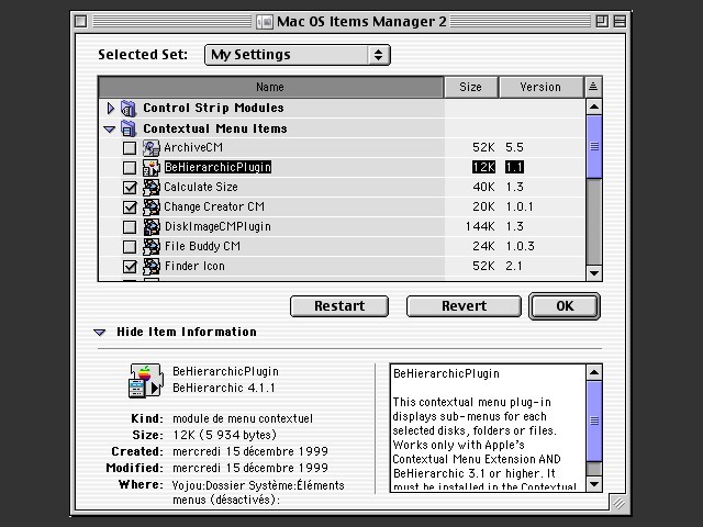 MacOS Items Manager (2000)