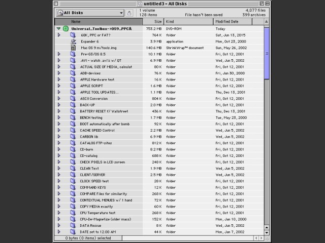 Universal Toolbox OS9 PPC & 68K [HOME MADE] (2002)