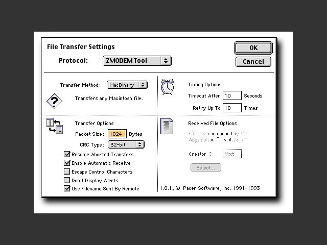 ZMODEM Tool (1993)