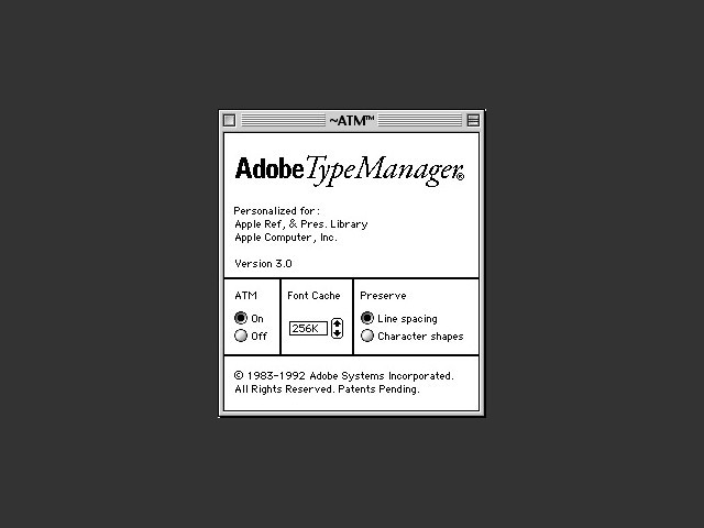 Adobe Type Manager 3.0 (1992)