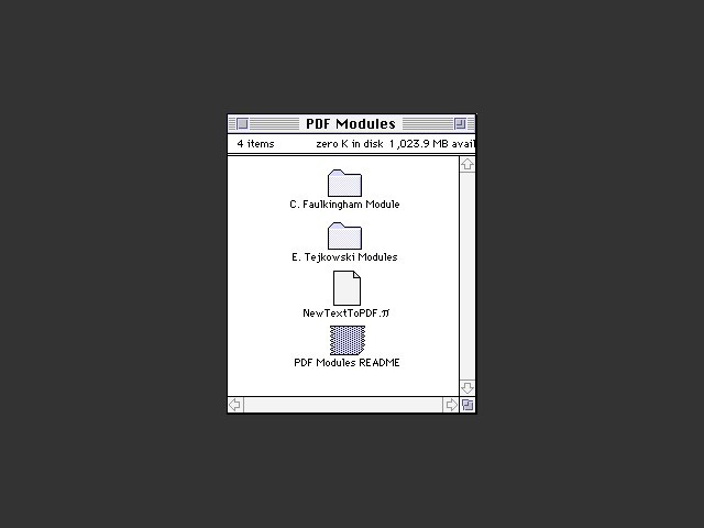 PDF Modules for REALbasic (2000)