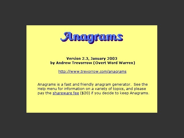 Anagrams (Carbon) (2003)