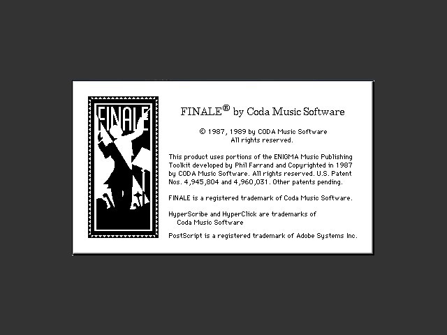 Finale 2.6.3 (1991)