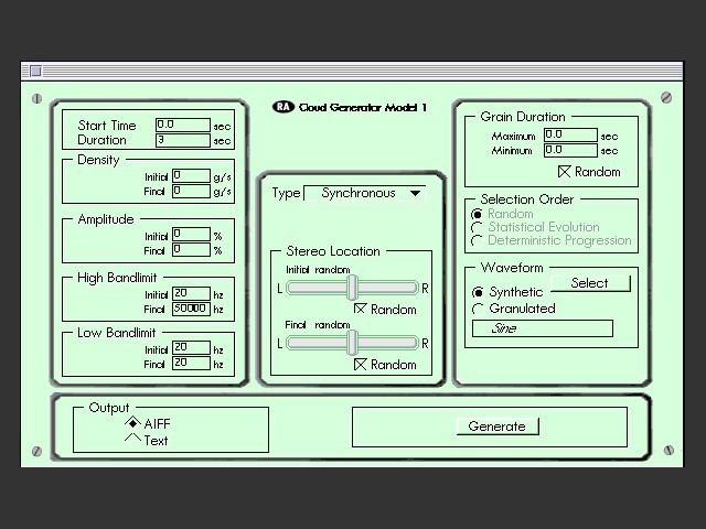 Cloud Generator (1995)