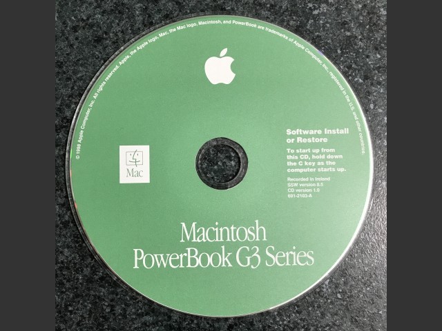 Mac OS 8.5 (Disc 1.0) (PowerBook G3) (691-2103-A) (CD) (1998)