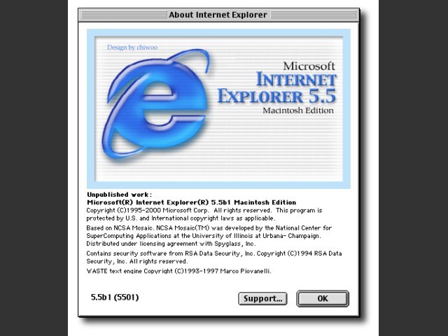 Internet Explorer 5.5b1 Macintosh Edition Preview (2000)