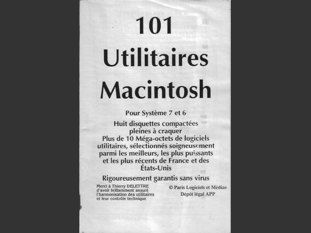 101 Utilitaires Macintosh pour Système 7 et 6 (1991)