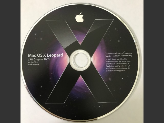 Mac OS X Leopard v10.5 CPU Drop-in DVD (DVD DL) (0)