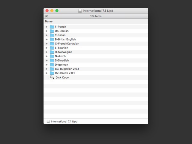 Mac OS v7.1. System update v3.0. International (CD) {Home build image} 