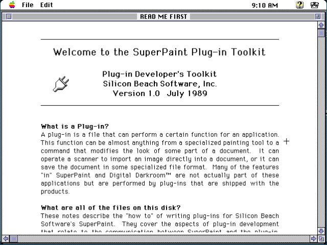 SuperPaint Plug-in Developer's Toolkit (1988)