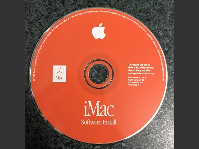 Original 233mhz Bondi Blue iMac Install/Restore CD set, SSW v8.5, Disc v1.0 1998 (1998)