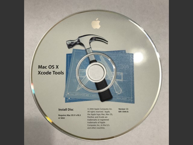 691-5144-B,,Mac OS X Xcode Tools. Install Disc v1.5 (CD) (2004)