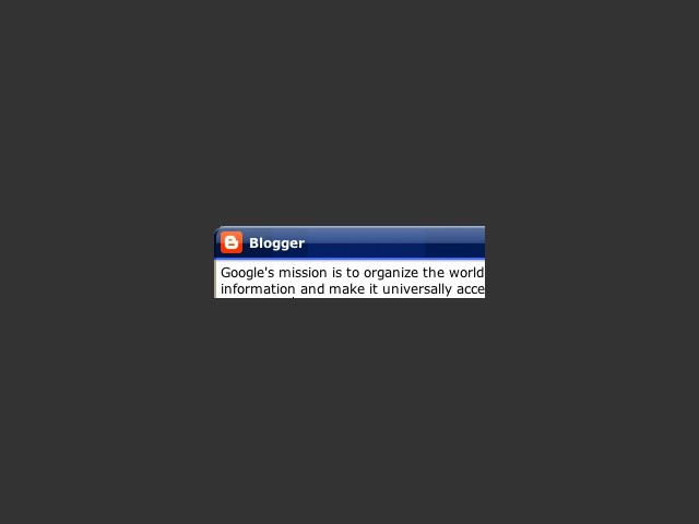 Blogger (widget) (2006)