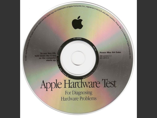 691-2732-A,,Apple Hardware Test v1.0. Power Mac G4 Cube (CD) (2001)