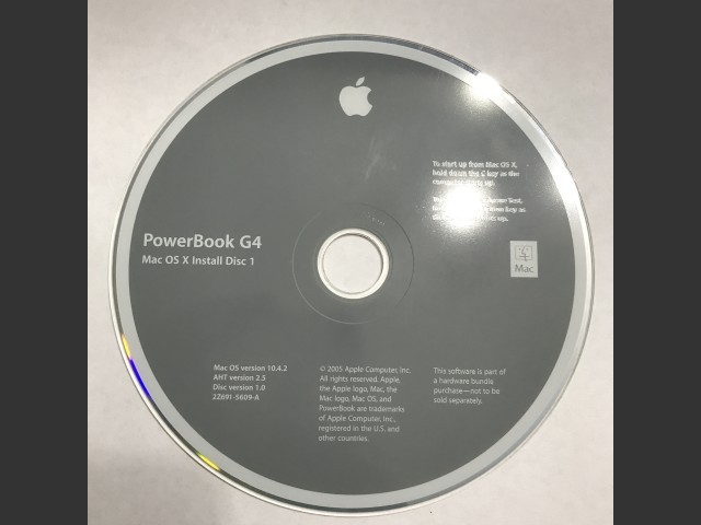 Mac OS 9.2.2 & X 10.4.2 (PowerBook G4 Late 2005) (2005)