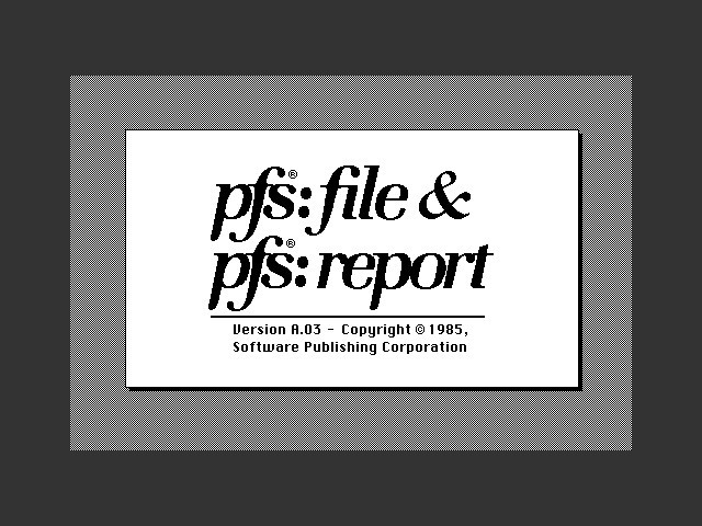 PFS:FILE & PFS:REPORT (1985)